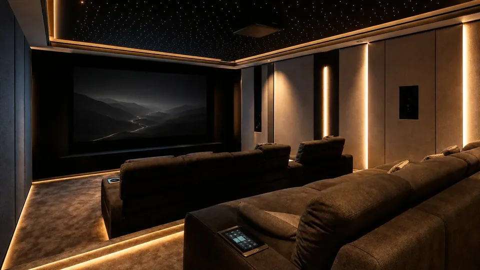 Private home theatre in Welcome mode
